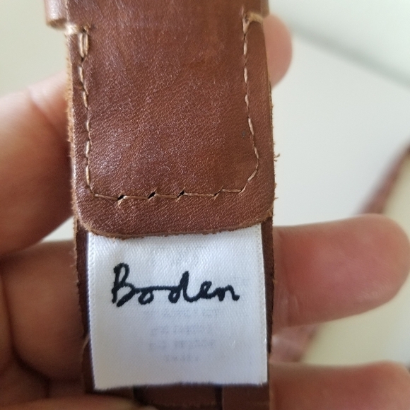 Boden Brown Leather Belt with Gold Buckle main image 5